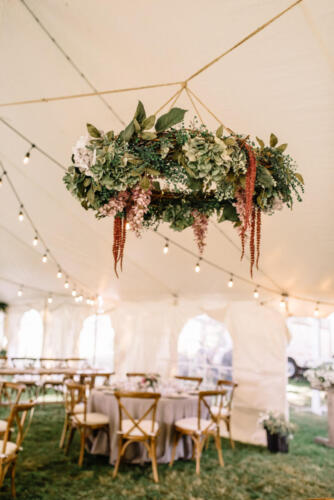 Tented Wedding - Ceiling Inspiration - Floral Hoop