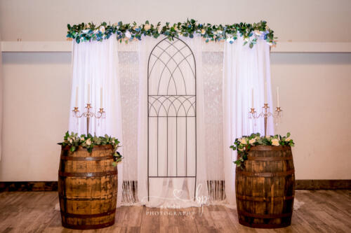 Rustic Wedding Ceremony backdrop 