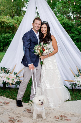 Wedding Ceremony - Boho Chic Wedding Arch - Dogs at Weddings 