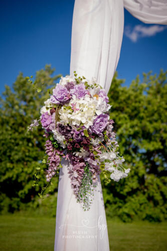 Wedding Ceremony - Wedding Arch floral Tie Back - Arch Decor
